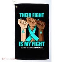 Their Fight Is My Fight Hand Sexual Assault Awareness Golf Towel thumb 0