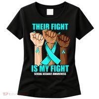 Their Fight Is My Fight Hand Sexual Assault Awareness Women's T-Shirt thumb 0