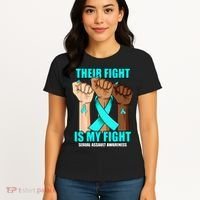 Their Fight Is My Fight Hand Sexual Assault Awareness Women's T-Shirt thumb 4