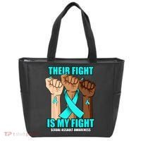 Their Fight Is My Fight Hand Sexual Assault Awareness Tote Bag thumb 0