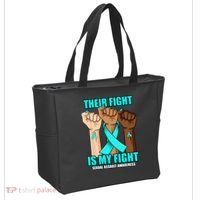 Their Fight Is My Fight Hand Sexual Assault Awareness Tote Bag thumb 2