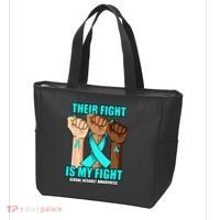 Their Fight Is My Fight Hand Sexual Assault Awareness Tote Bag thumb 3