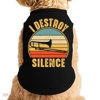 Trombonist Funny I Destroy Silence Trombone Player Doggie Tank thumb 0