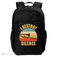 Trombonist Funny I Destroy Silence Trombone Player Backpack thumb 0