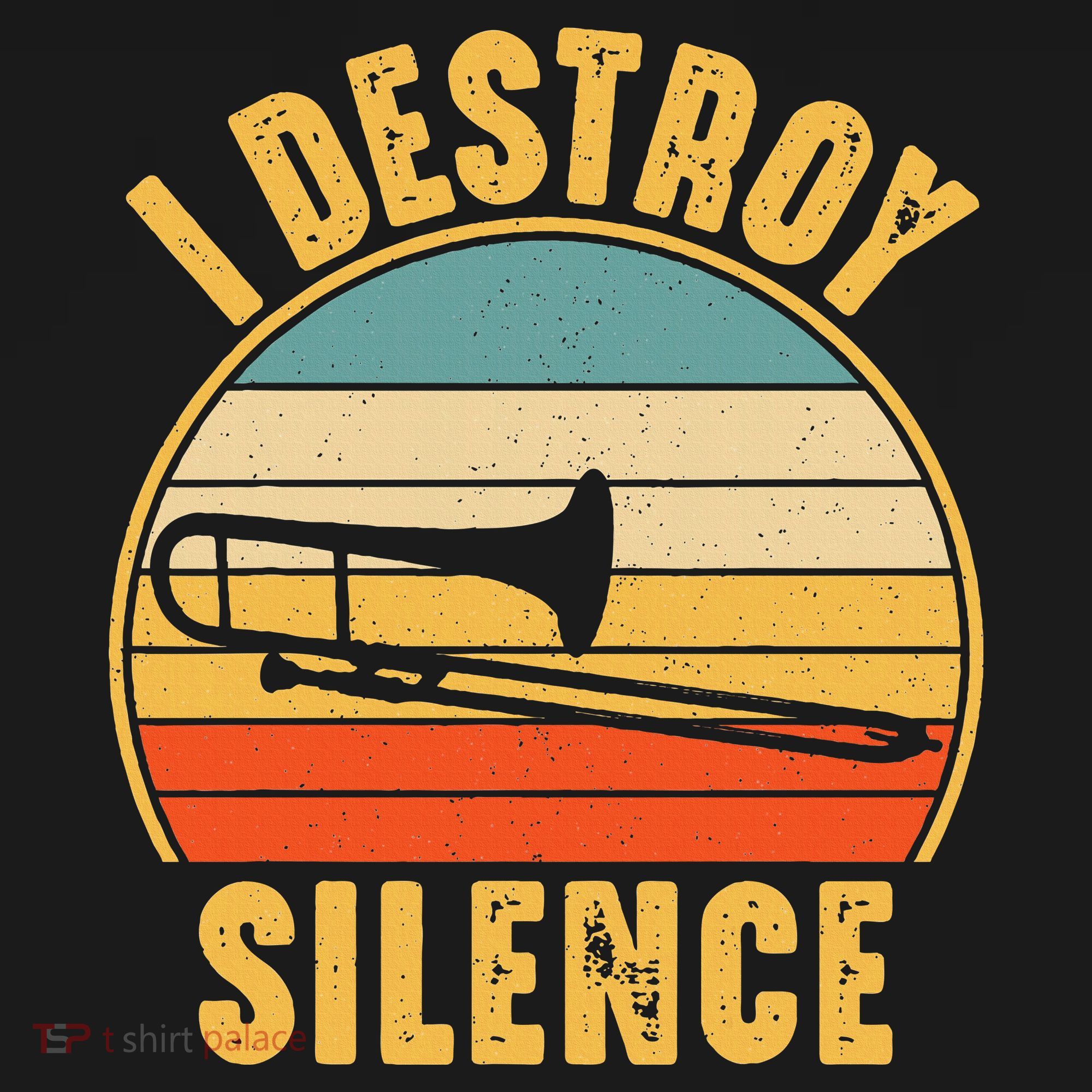 Trombonist Funny I Destroy Silence Trombone Player Polo