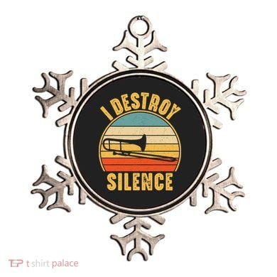 Trombonist Funny I Destroy Silence Trombone Player Ornament
