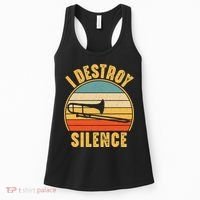 Trombonist Funny I Destroy Silence Trombone Player Women's Tank Top thumb 0