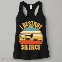Trombonist Funny I Destroy Silence Trombone Player Women's Tank Top thumb 3