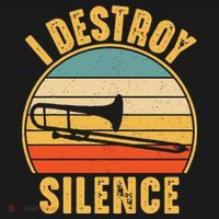 Trombonist Funny I Destroy Silence Trombone Player Baby Bodysuit thumb 2