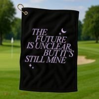 The Future Is Unclear But Its Still Mine Cute Golf Towel thumb 1