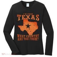 Texas Flag IM From Texas What Country Are You From Women's Long Sleeve Shirt thumb 0