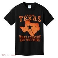 Texas Flag IM From Texas What Country Are You From Kids T-Shirt thumb 0