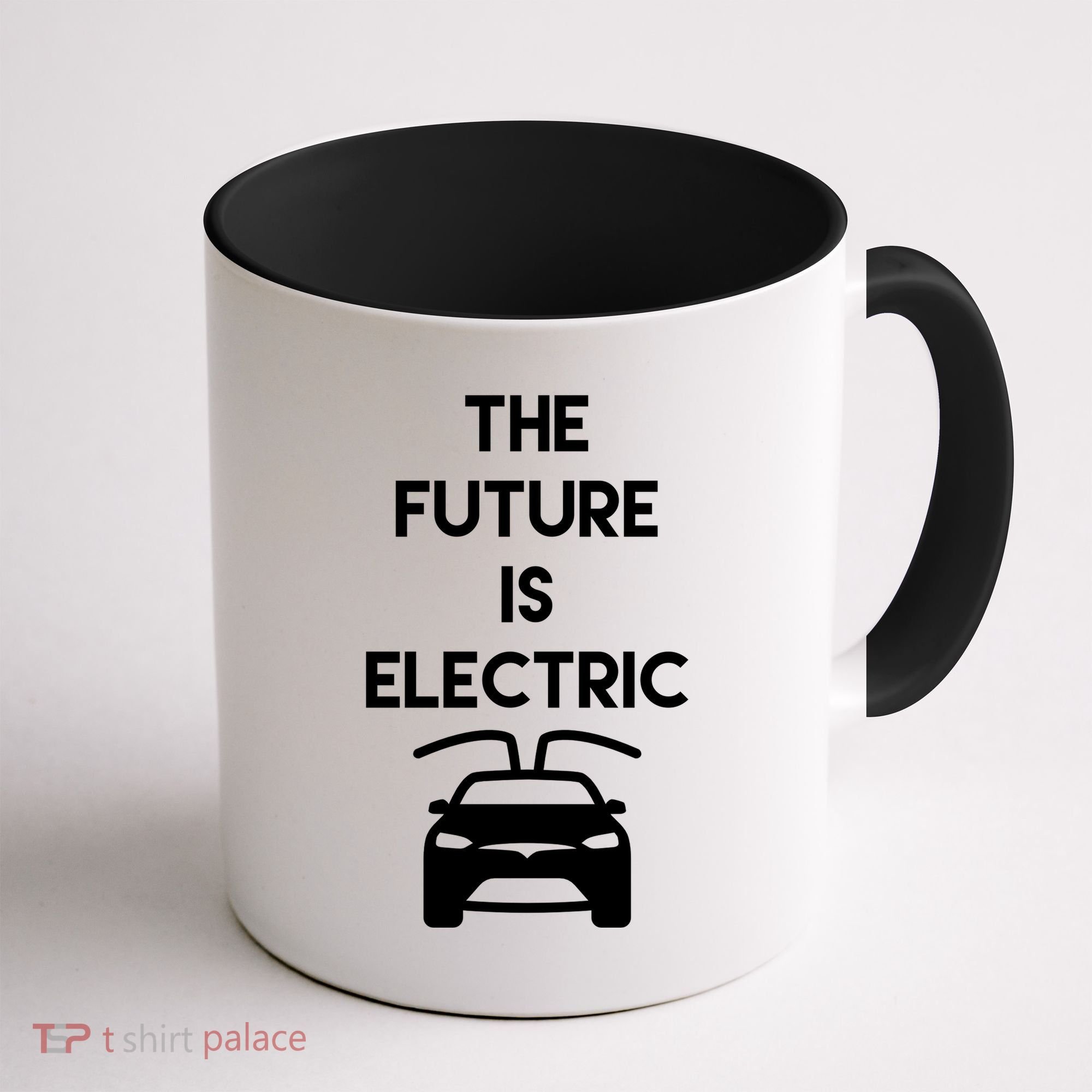 The Future Is Electric Car Coffee Mug