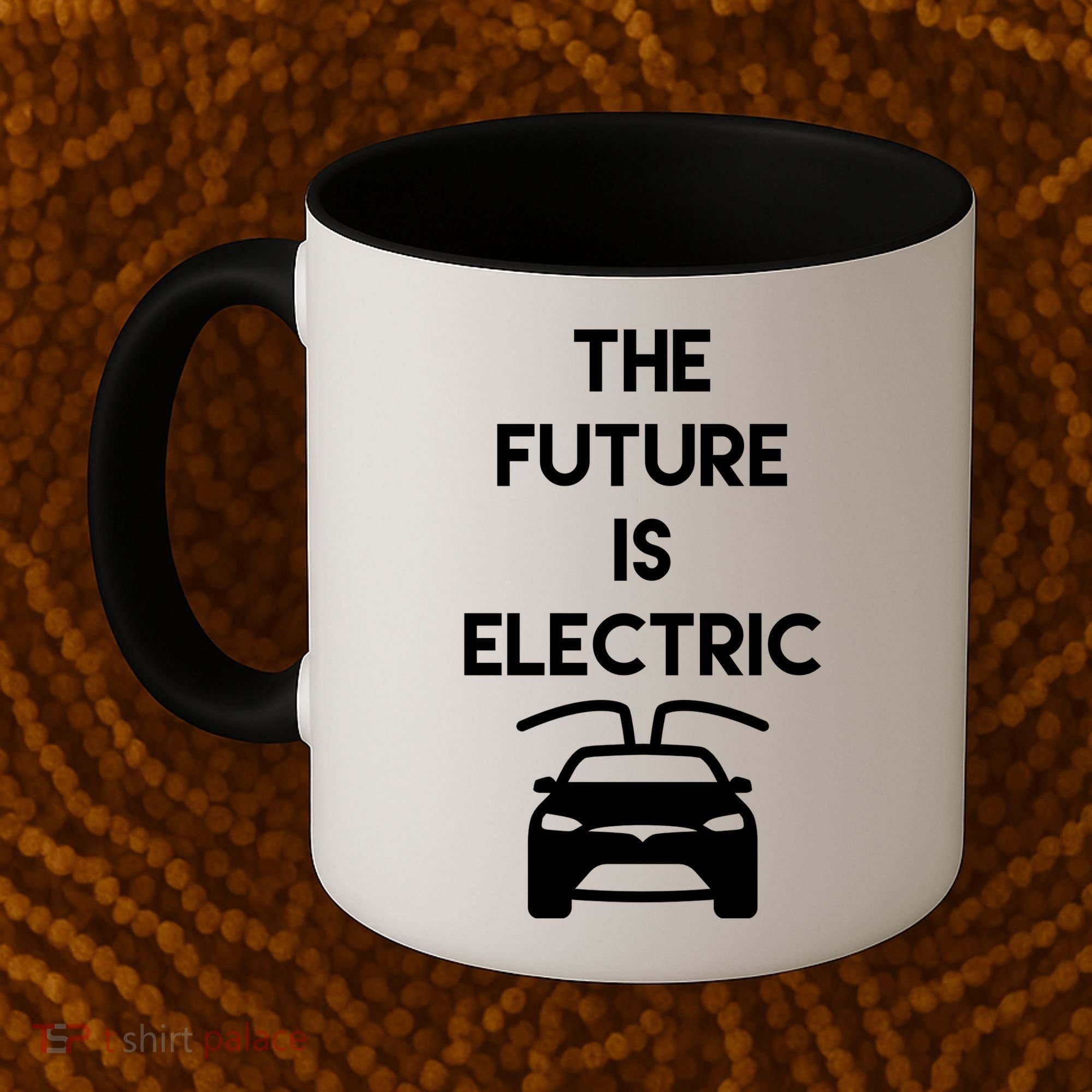 The Future Is Electric Car Coffee Mug