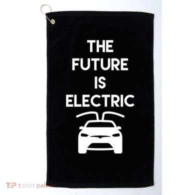 The Future Is Electric Car Golf Towel