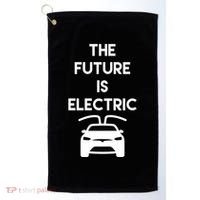 The Future Is Electric Car Golf Towel thumb 0
