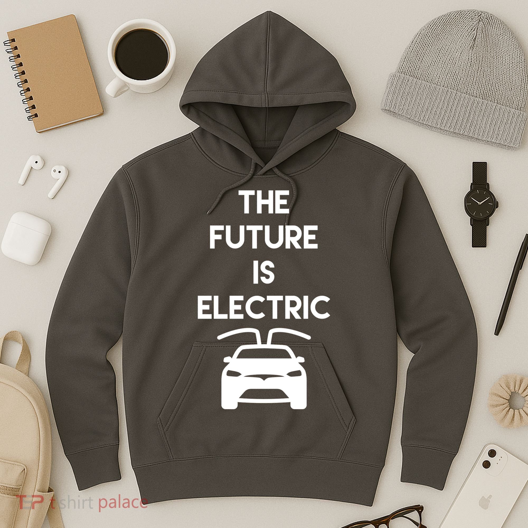 The Future Is Electric Car Hoodie