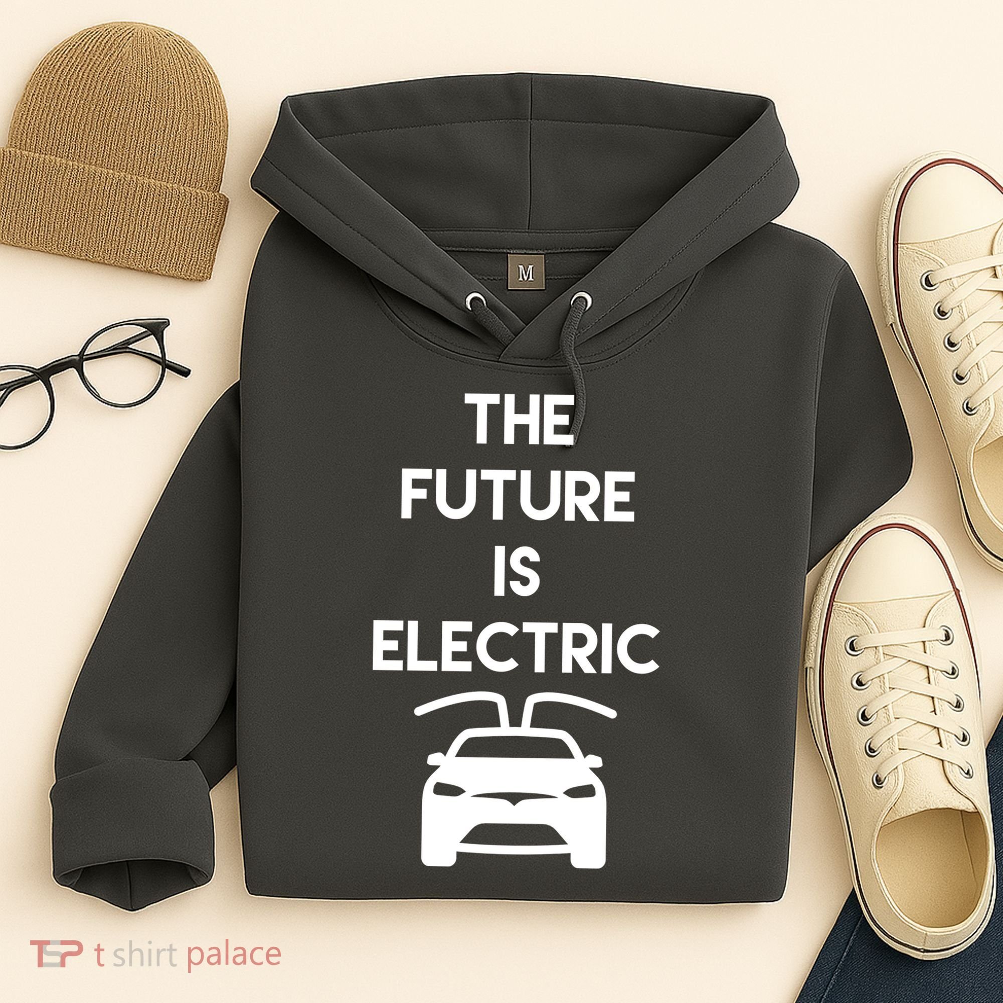 The Future Is Electric Car Hoodie