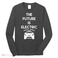 The Future Is Electric Car Long Sleeve Shirt thumb 0