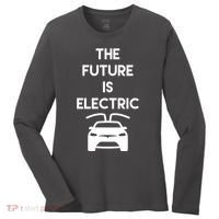 The Future Is Electric Car Women's Long Sleeve Shirt thumb 0
