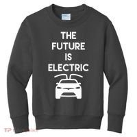 The Future Is Electric Car Kids Sweatshirt thumb 0