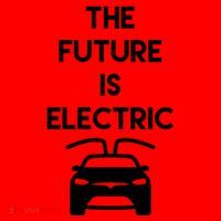 The Future Is Electric Car Santa Hat thumb 1