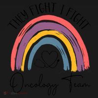 They Fight I Fight Oncology Team Boho Rainbow Tote Bag thumb 4