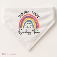 They Fight I Fight Oncology Team Boho Rainbow USA-Made Doggie Bandana thumb 0