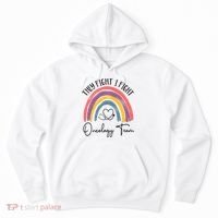 They Fight I Fight Oncology Team Boho Rainbow Hoodie thumb 0