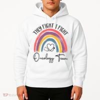 They Fight I Fight Oncology Team Boho Rainbow Hoodie thumb 2