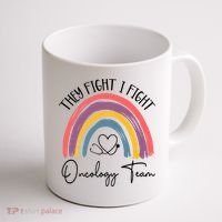 They Fight I Fight Oncology Team Boho Rainbow Coffee Mug thumb 1