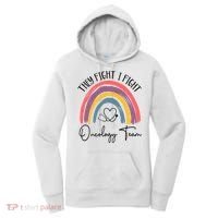 They Fight I Fight Oncology Team Boho Rainbow Women's Hoodie thumb 0