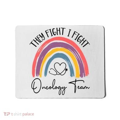 They Fight I Fight Oncology Team Boho Rainbow Mousepad