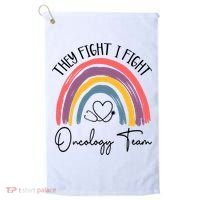 They Fight I Fight Oncology Team Boho Rainbow Golf Towel thumb 0