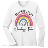 They Fight I Fight Oncology Team Boho Rainbow Women's Long Sleeve Shirt thumb 0