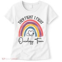They Fight I Fight Oncology Team Boho Rainbow Women's T-Shirt thumb 0
