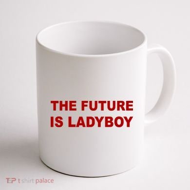 The Future Is Ladyboy Coffee Mug back