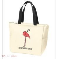 Tired Flamingo Lazy Flamingo The Struggle Is Real Tote Bag thumb 3
