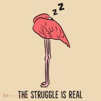 Tired Flamingo Lazy Flamingo The Struggle Is Real Tote Bag thumb 4