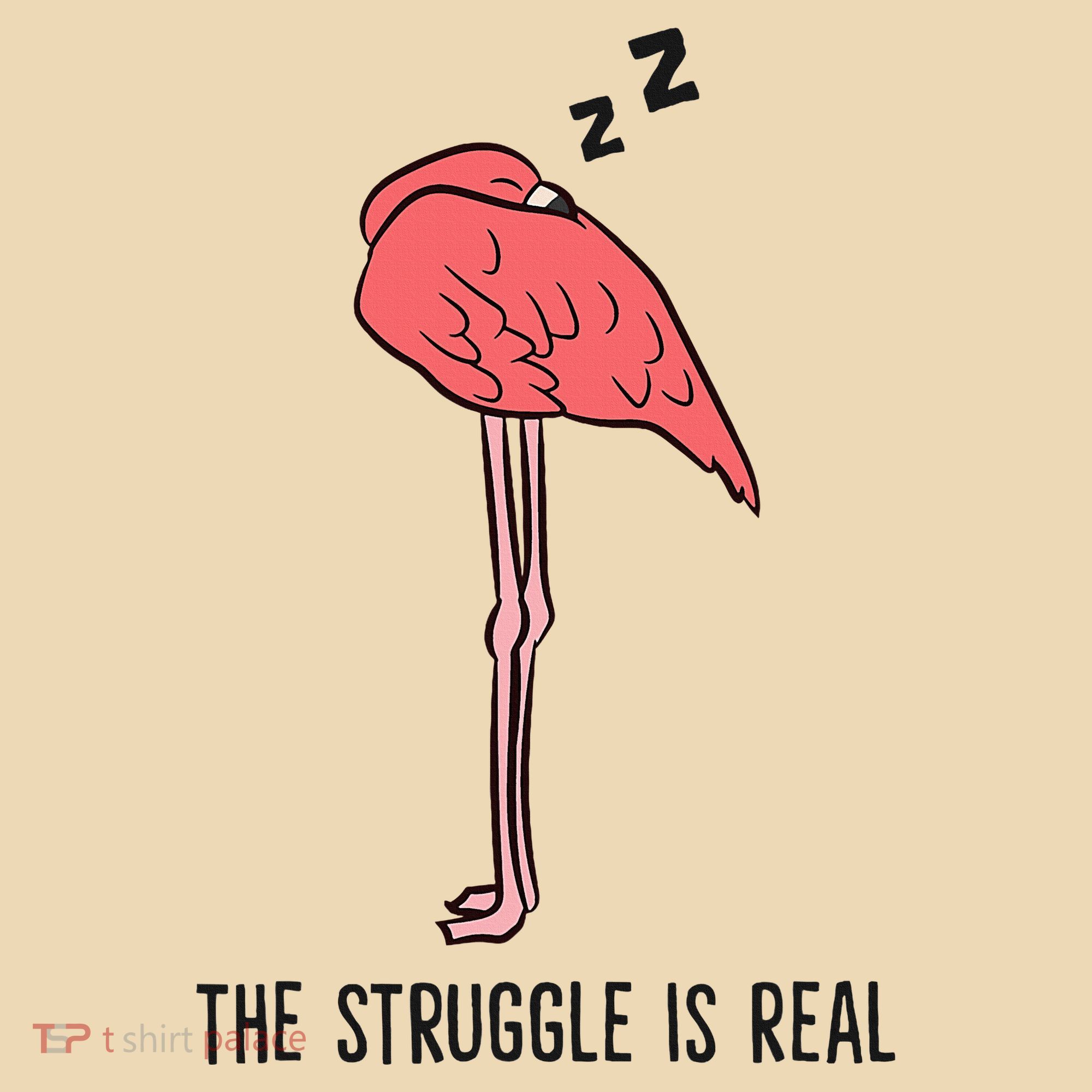 Tired Flamingo Lazy Flamingo The Struggle Is Real Tote Bag