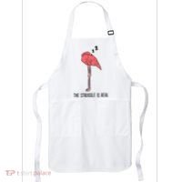 Tired Flamingo Lazy Flamingo The Struggle Is Real Apron thumb 0