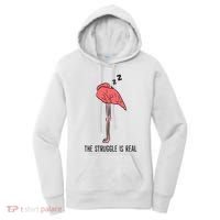 Tired Flamingo Lazy Flamingo The Struggle Is Real Women's Hoodie thumb 0