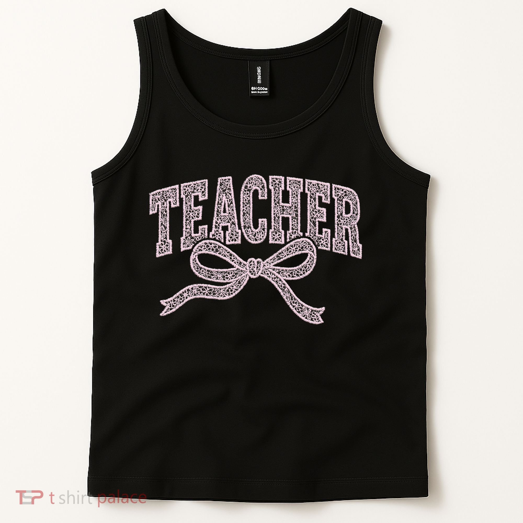 Teacher Floral Lace Coquette Teaching Teach Loves Inspire Tank Top
