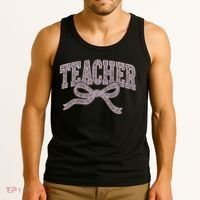 Teacher Floral Lace Coquette Teaching Teach Loves Inspire Tank Top thumb 3