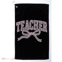 Teacher Floral Lace Coquette Teaching Teach Loves Inspire Golf Towel thumb 0