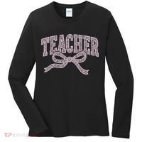 Teacher Floral Lace Coquette Teaching Teach Loves Inspire Women's Long Sleeve Shirt thumb 0