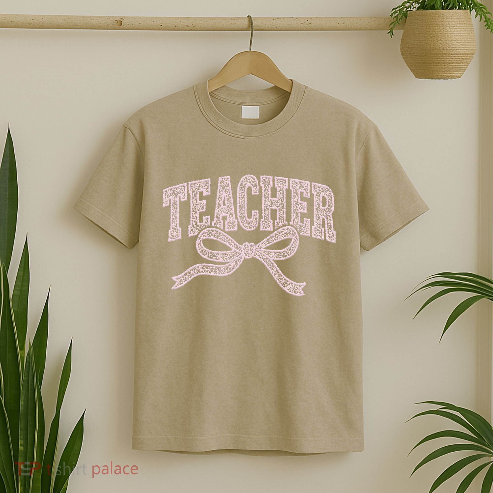 Teacher Floral Lace Coquette Teaching Teach Loves Inspire T-Shirt