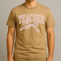 Teacher Floral Lace Coquette Teaching Teach Loves Inspire T-Shirt thumb 3
