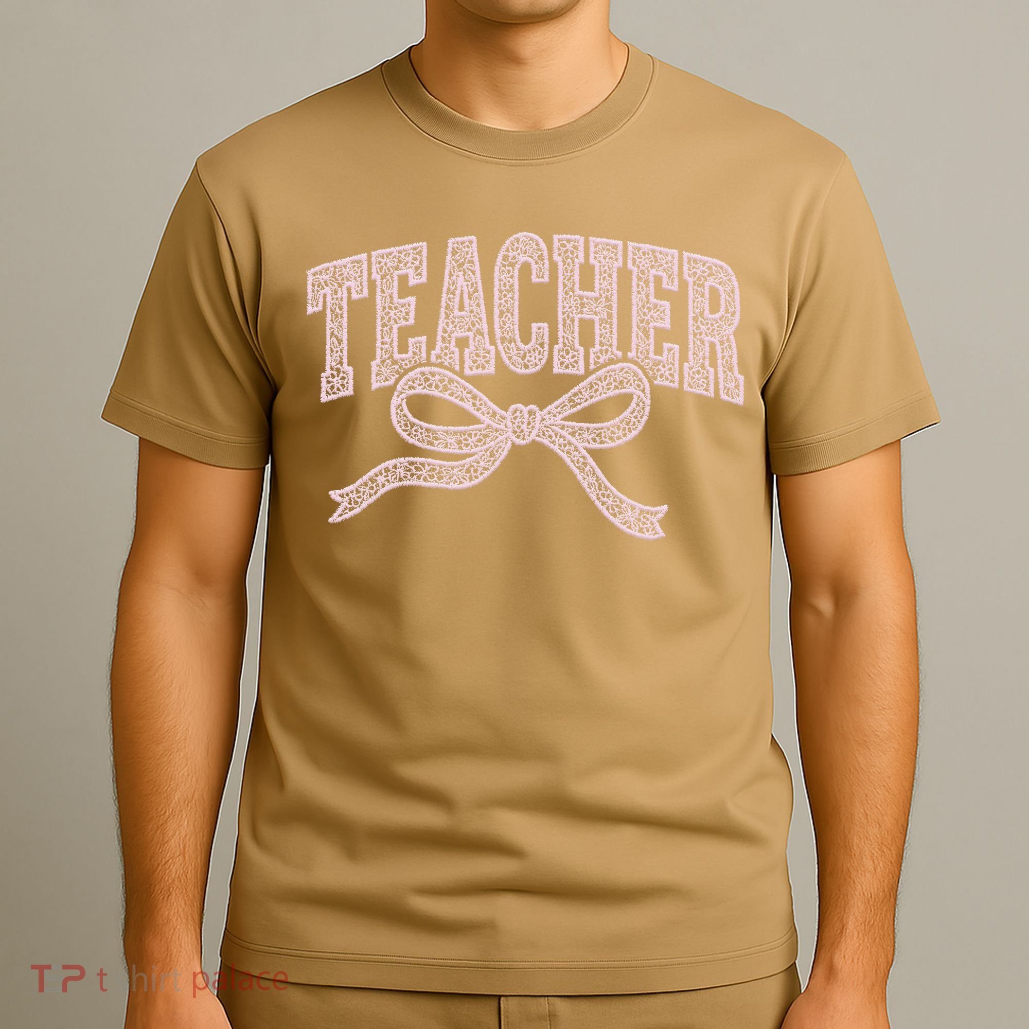 Teacher Floral Lace Coquette Teaching Teach Loves Inspire T-Shirt