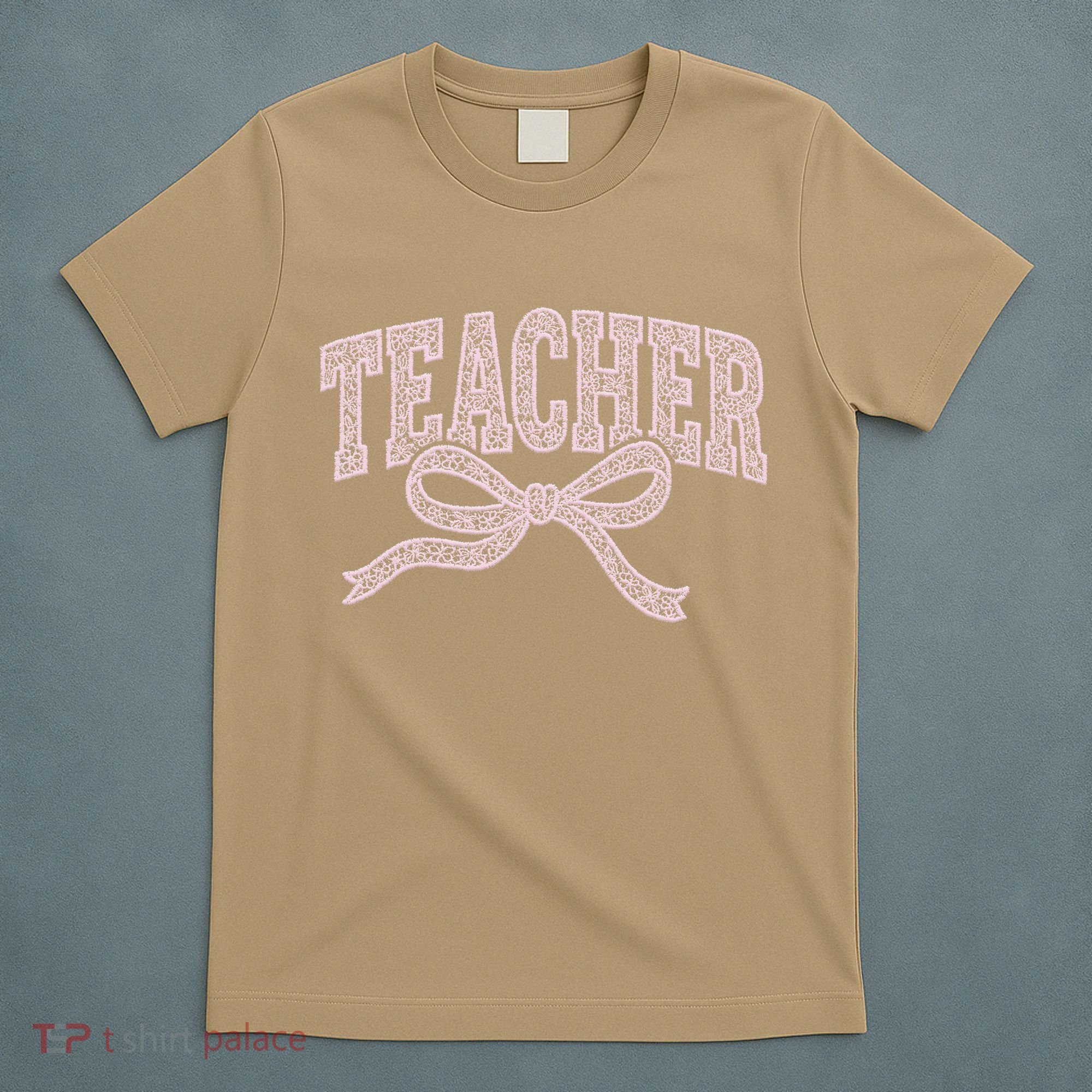 Teacher Floral Lace Coquette Teaching Teach Loves Inspire T-Shirt
